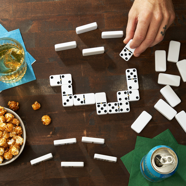 Dominoes Set in Tin