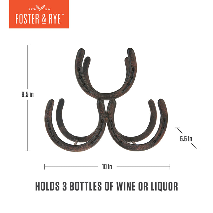 Horseshoe 3 Bottle Wine Rack