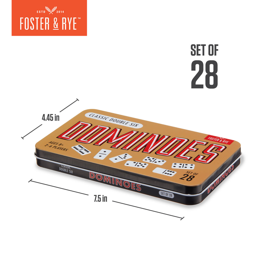Dominoes Set in Tin