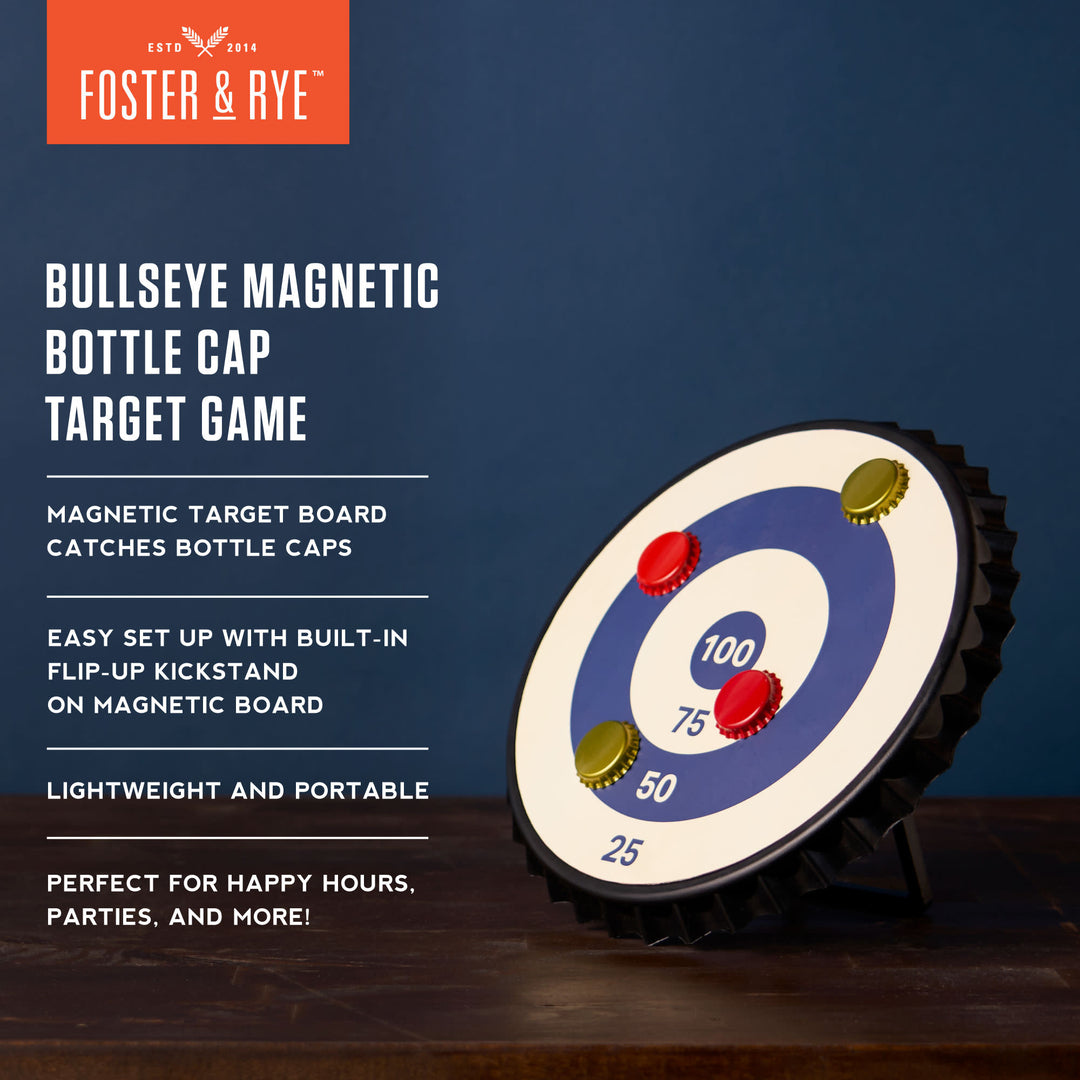 Bullseye Magnetic Bottle Cap Target Game