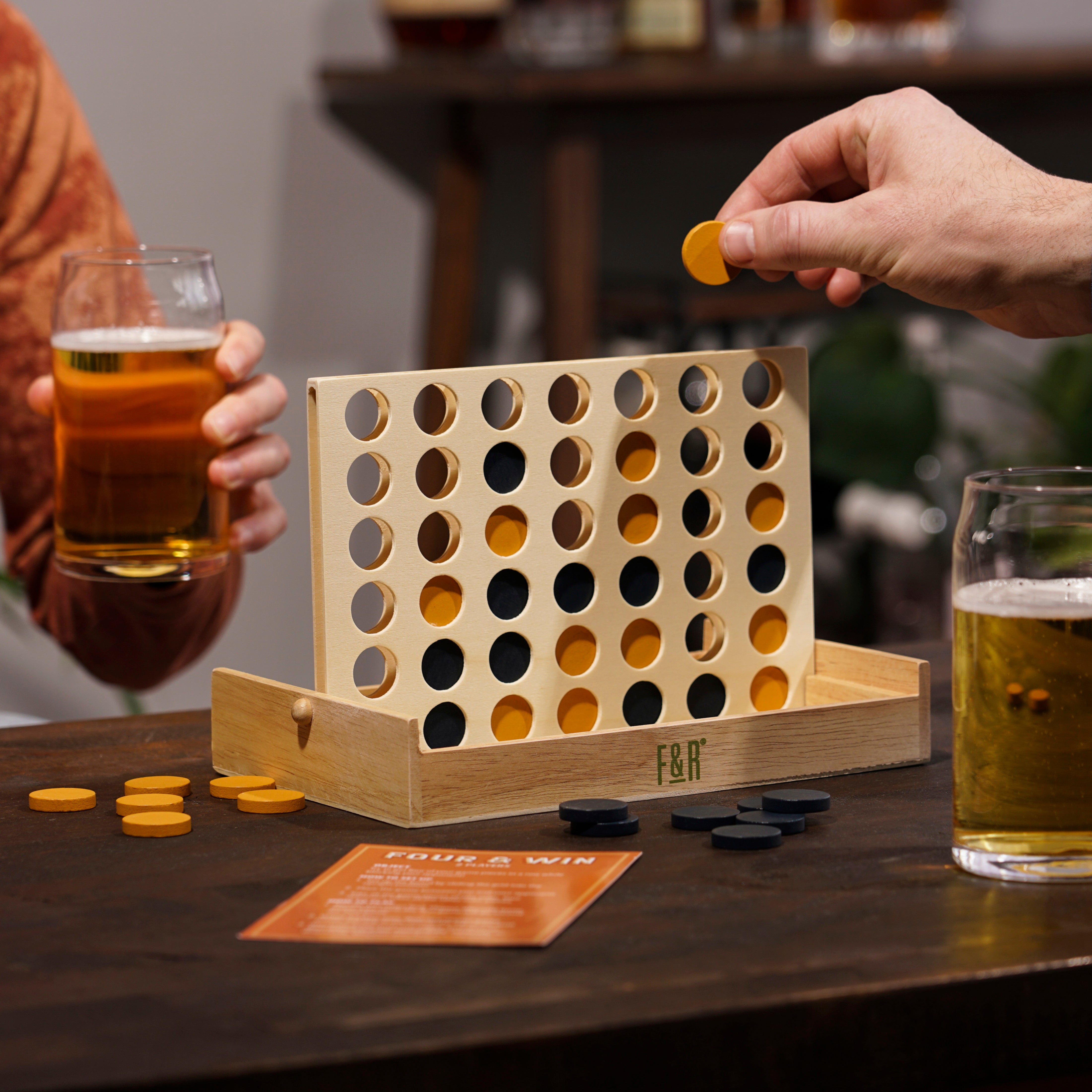 Foster & Rye Four and Win - Classic Board Game, Games for 2 Players ...