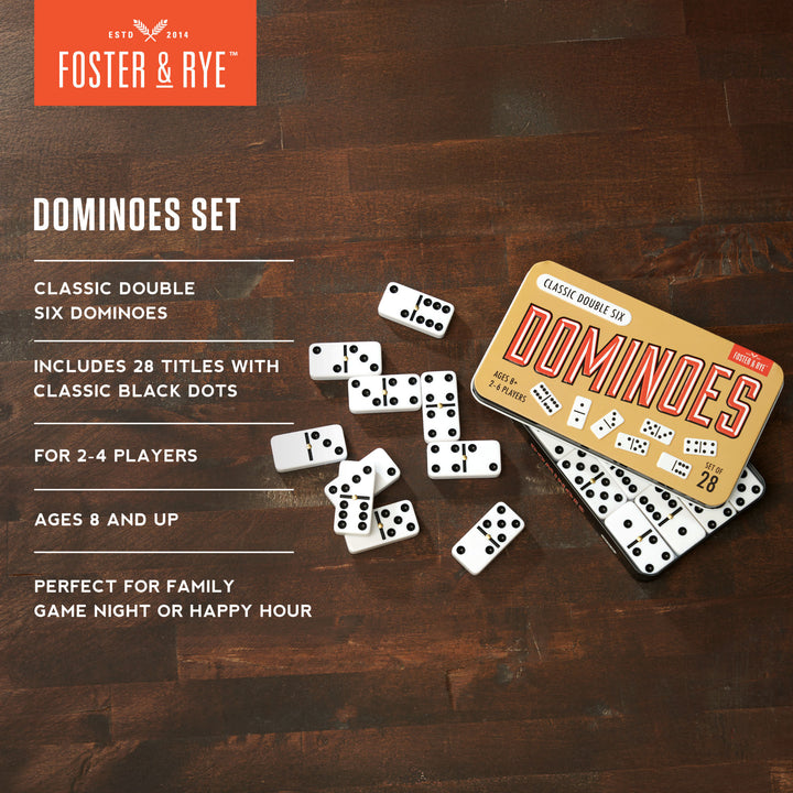 Dominoes Set in Tin