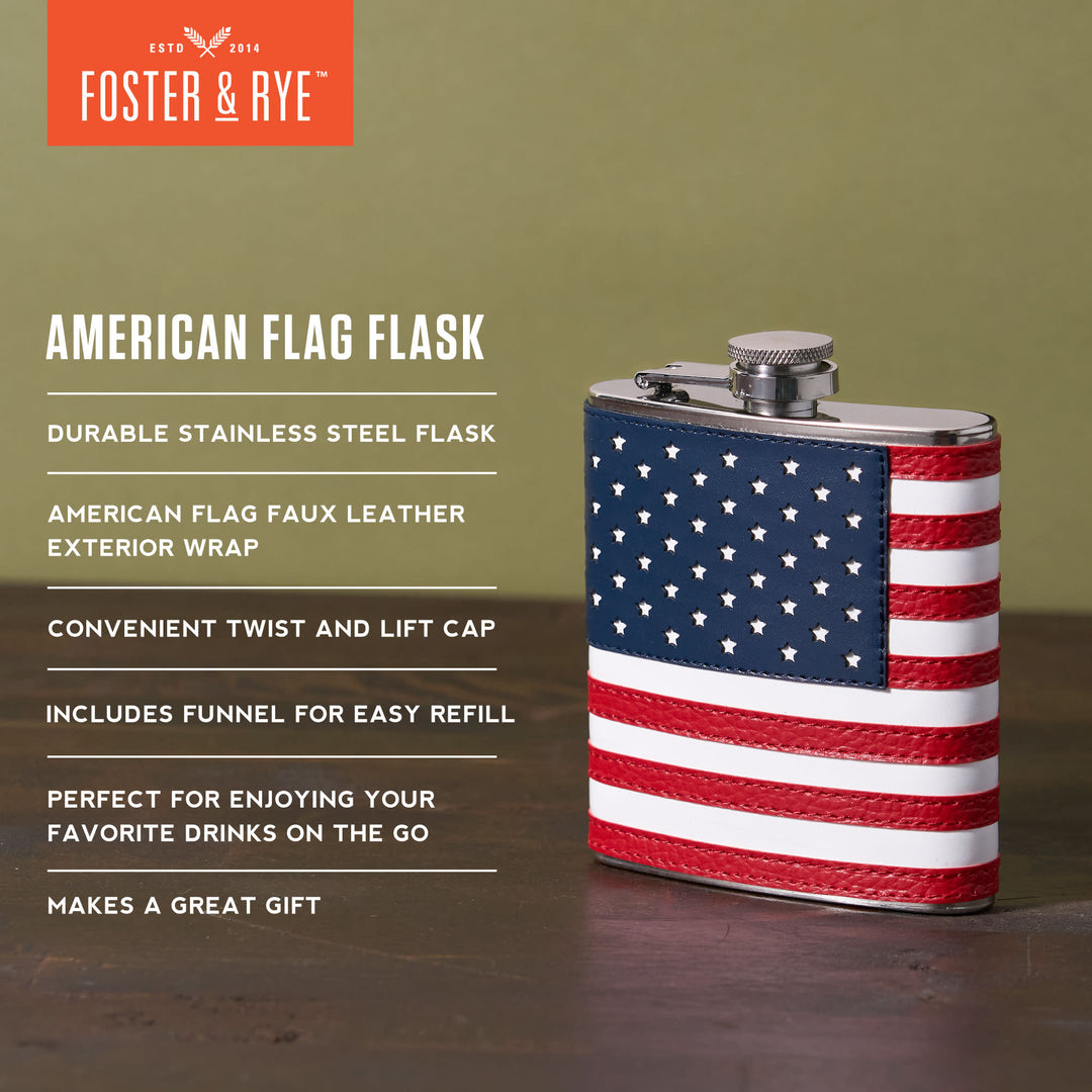American Flag Flask